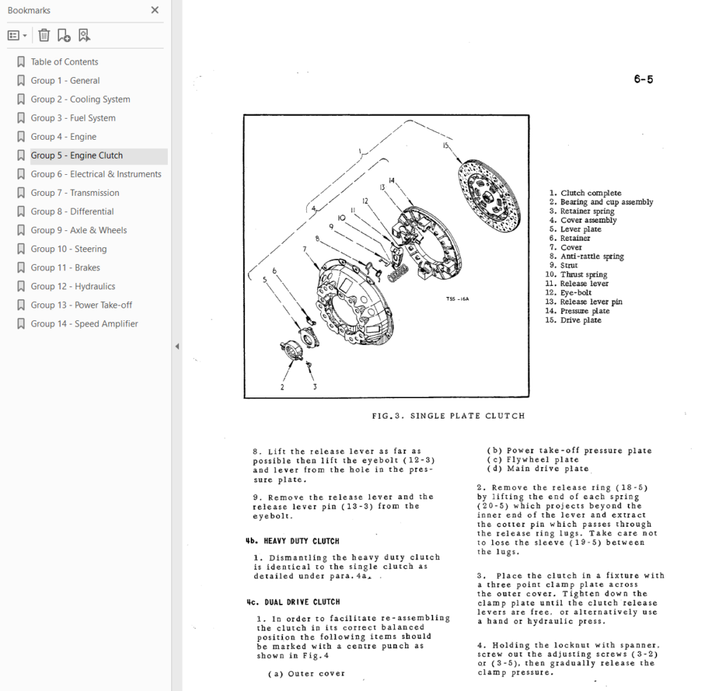 IH 434 service repair manual sample page